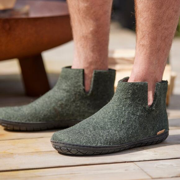 Forest Boot With Natural Rubber Sole - 44 - Black